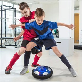 Resim Learning Toys Learning Fun Hover Ball Havada Kayan Futbol Topu Ev Içi Futbol Topu Işıklı Pilli Mavi 