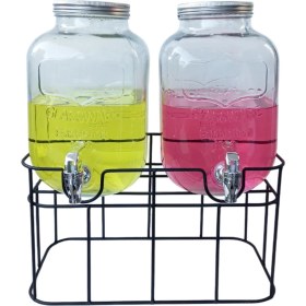 Resim Cam Sebil, Şerbetlik, Yağdanlık Musluklu 5+5 Litre 