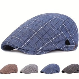 Resim Erkek ve Kadın Şık Kontrol Desenli Bere Şapka - Paketlenebilir, Elde Yıkanabilir, Sonbahar ve İlkbahar Moda Şapka, Sonbahar Moda Şapka | Kontrol Desenli Bere | Paketlenebilir Şapka 
