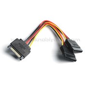 Resim Akasa 16cm SATA Power Çoğaltıcı Kablo (AK-CBPW05-16) 