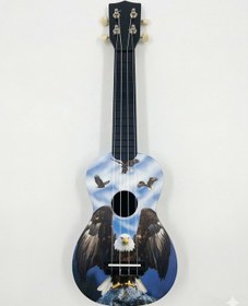 Resim Soprano Ukulele Kartal Desenli Kapak 