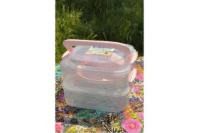 Resim Saban Piknik Seti Kare Pembe 31 Parça 