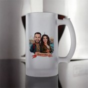 Resim Kadim İstanbul ve Aşkımız Karikatürlü Bira Bardağı 