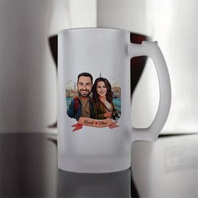 Resim Kadim İstanbul ve Aşkımız Karikatürlü Bira Bardağı 