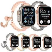 Resim Pazly iOs Uyumlu 6 40mm Metal Zincir Bileklik, Kabuk Boncuklu İzleme Kayışı 