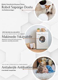 Resim West Home Oyun halısı makinede yıkanabilir kaymaz taban leke tutmaz antibakteriyel çocuk odası halısı 