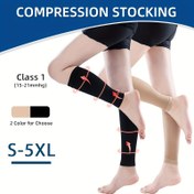 Resim XIANGZI Koşu Basketbol Bisiklet için Kompresyon Baldır Kollukları - 15-21mmHg Sınıf 1 Destek, %70 Naylon %30 Spandeks, Artı Boyut S-7XL, Uniseks & Geliştirilmiş Performans Bacak Kolları, Yüksek Dayanıklılık Kumaşı 