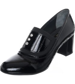Resim Costo Shoes 58974 Siyah Rugan Büyük Numara Abiye Kadın Ayakkabı 