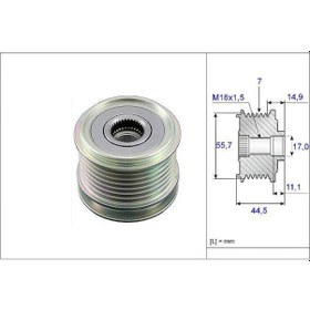 Resim VALEO 588060 ALTERNATÖR KASNAĞI MERCEDES C SERISI C180 C200 C230 