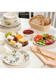 Resim Porsima 4271 Pure 14 Parça Porselen Kahvaltı Seti 6 Kişilik Kahvaltı Takımı Renkli 