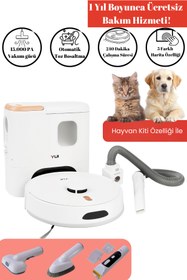 Resim Yui RS16 Pro Max 15.000 Pa Pet Kit Akıllı Robot Vacuum & Mop Süpürge Beyaz (YUI TÜRKİYE GARANTİLİ) 