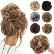 Resim Büyük Dağınık Topuz Saç Parçası Dalgalı Kıvırcık Scrunchies Sentetik Chignon Ponytail Saç Uzantıları Kadınlar İçin Kalın Updo Saç Parçaları 