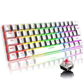 Resim T60 Pembe Blue Switch Türkçe Q Gaming Typ-C Oyuncu Klavyesi 