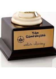Resim Kişiye Özel Yılın Gümrükçüsü Oscar Ödülü Altın Renk Prestijli Hediye 