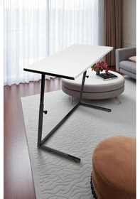 Resim Yükseklik Ayarlı Zigon Laptop Sehpası Geniş Çalışma Yemek Masası 