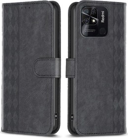Resim Xiaomi Redmi 10c 4g Şok Geçirmez Standı Cüzdan Telefon Deri Çantası Flip Kapak 