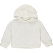 Resim Panço Kız Bebek Kapüşonlu Havlu Beyaz Sweatshirt 