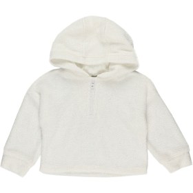 Resim Panço Kız Bebek Kapüşonlu Havlu Beyaz Sweatshirt 