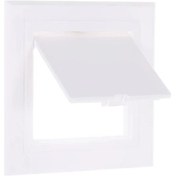 Resim Tongdashop Beyaz Abs Plastik Menteşeli Erişim Paneli 300x300mm Isıya Dayanıklı Çıkarılabilir Kapak 