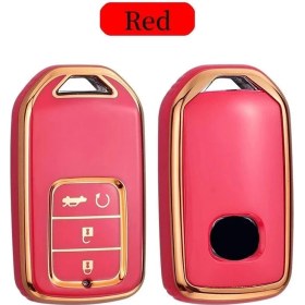 Resim Ayz Garage Honda Tpu Malzeme Kırmızı Anahtar Kılıfı 