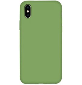 Resim TrendCell Iphone X/xs Uyumlu Içi Kadife Logolu Lansman Silikon Kılıf Kapak Fıstık Yeşil 