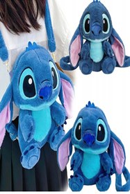 Resim Pofika Peluş Askılı Stitch Sırt Çantası Stitch Karakter Sırt Çantası Sevimli Karakter 