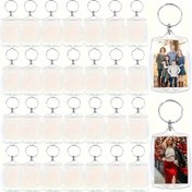 Resim 2D Düz, 30 adet Beyaz Akrilik Fotoğraf Çerçevesi Anahtarlıklar Şeffaf Resim Yerleştirme Yuvaları & Metal Bölünmüş Halkalar ile - 5.49x3.81 cm Aile ve Arkadaşlar için Hatıra Hediyesi, Dayanıklı Anahtarlık Aksesuarları, Sevimli Anlamlı Anahtar Yüzükleri, Çerçevesiz Anahtar Tutucu, Kaliteli İşçilik 