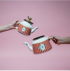 Resim Bellisima Emaye Çaydanlık Pembe 