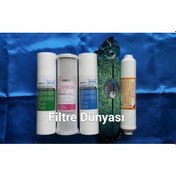 Resim Filtre Dünyası Aqualıne Su Arıtma Cihazı Filtresi Takım 5Li Set Arıtıcı Filtresi 