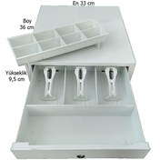 Resim Saypos VR330 Dokunmatik (Basmalı) Elle Açılır Manuel Yazarkasa Para Çekmecesi Orta Boy 33x36x9.5 CM 
