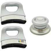 Resim Tencere Tava Ve Sahan Uygun Sap Kulp Tutamak Kulbu Seti 3 Lü Gri 