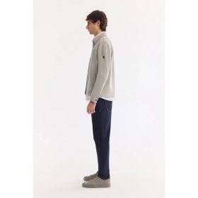 Resim AVVA Erkek Gri Klasik Yaka Süet Dokulu Mevsimlik Comfort Fit Mont A61Y6000 