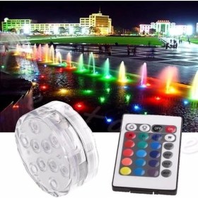 Resim Su Geçirmez Kumandalı Renk Değiştiren Rgb Su Altı LED Lamba Spot 