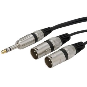 Resim 6.3mm Stereo Erkek-2 Xlr Erkek Kablo 2 Metre 