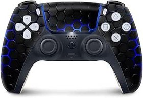 Resim TACKY DESIGN PS5 skin Geometric Skin For PS5 CONTROLLER SKIN black, Vinyl 3M Stickers ps5 controller cover Decal Full wrap ps5 skins 