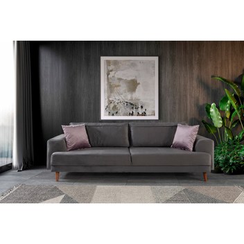 Laperla Mobilya RALVE YATAKLI KANEPE BABYFACE AÇIK GRİ