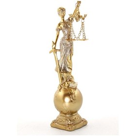 Resim Polyester Themis Adalet Kadını Heykeli Biblo 24cm 