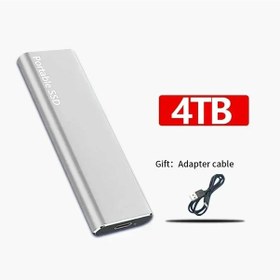Resim Yeni Taşınabilir Ssd 2 Tb Katı Hal Sürücü Harici Sabit Disk 128 Tb Büyük Kap Silver 4tb Diğer 