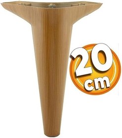 Resim Badem10 Aspen 6'lı Set Mobilya TV Ünitesi Çekyat Koltuk Kanepe Destek Ayağı 20 cm Koyu Ceviz Baza Ayak M8 
