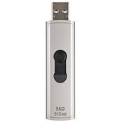 Resim Transcend TS512GESD320A 512 GB USB 10Gbps 1050/950MB/s Gizlenebilir Başlıklı Taşınabilir Metal Kasa SSD 