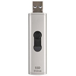 Resim Transcend TS512GESD320A 512 GB USB 10Gbps 1050/950MB/s Gizlenebilir Başlıklı Taşınabilir Metal Kasa SSD 
