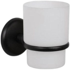 Resim Yapışkanlı Banyo Siyah Diş Fırçalık Siyah 