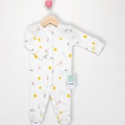 Resim Sezgibaby Künk Kız Bebek Tulum Beyaz 