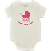 Resim Popique Organics That's How I Roll Kısa Kollu Beyaz Organik Body 