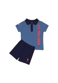 Resim U.S. Polo Assn. Bebek Polo Yaka T-shirt Takım Kobalt 