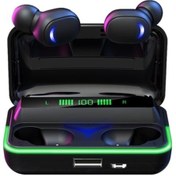 Resim E10 Mipods Bt 5.1 Oyuncu Kulaklığı Işıklı Led Göstergeli Bluetooth Kulakiçi Kulaklık BLUETOOTH KULAKLIK SİYAH