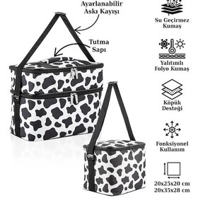 Resim Ns Reliable Kamp Piknik Termal Soğutucu Yalıtımlı Buzluk Termos Çanta 2 Li Set - 960 Dalmaçya Desenli Çok Renkli 