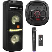 Resim Mikado MD BT107 Aktif Seyyar Anfi El Mikrofonlu 30w Bt/Usb/Dd/Aux/Fm/Mıc Ledli Müzik Seti Mikado