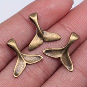Resim 20 adet WhimsyCrafts Balina Kuyruğu Boncuklar, Çinko Alaşım, Çeşitli Renklerde, Vintage Deniz Hayvanı Takı Aksesuarları, DIY El Sanatları için, 16x16mm 