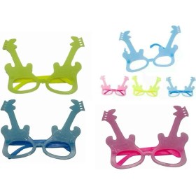 Resim Fosforlu Gitar Model Glow Parti Gözlüğü Karanlıkta Yanan Gözlükler 12 Adet 